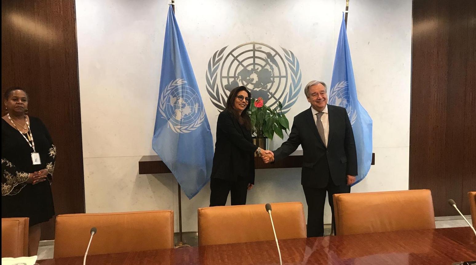 Installation de Najat M'jid nouvelle Représentante spéciale de Guterres sur la …