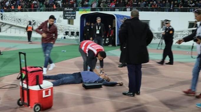 أعمال شغب في مباراة الحسنية القارية تتسبب في إصابة الكاتب الإداري