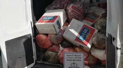 الجمارك تحجز 730 ألف سيجارة و900 كلغ من مادة المعسل بآيت ملول
