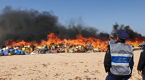 Laâyoune : Près de 12 tonnes de drogue incinérées