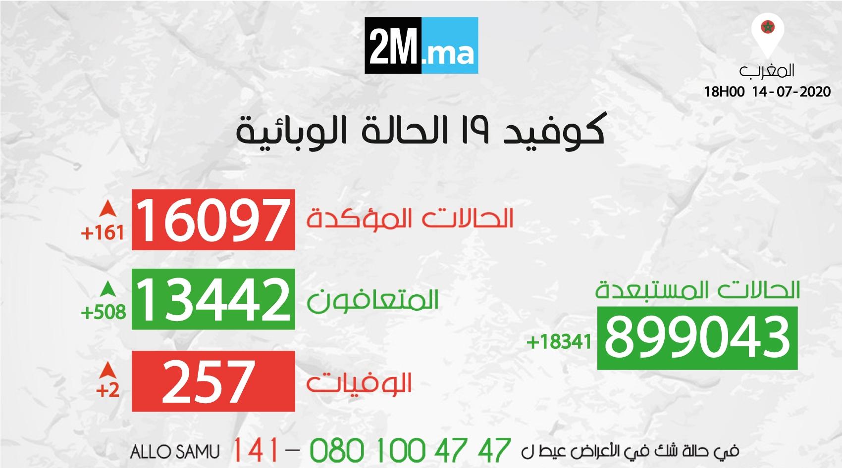 فيروس كورونا.. تسجيل 161 إصابة مؤكدة جديدة وتعافي 508 شخصا