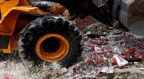Marrakech : Destruction de plus de 62.000 bouteilles de boissons alcoolisées