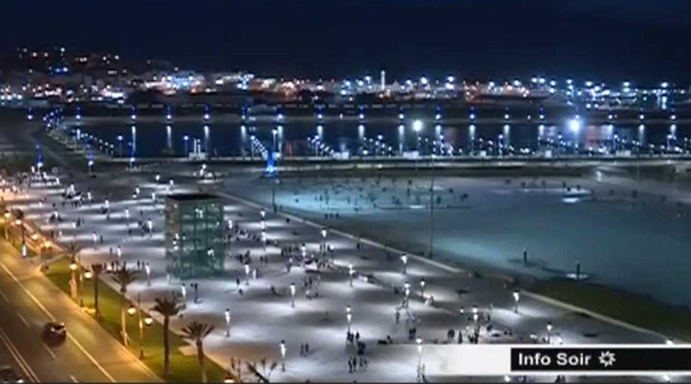 Promenade nocturne à la nouvelle Corniche de Tanger (Reportage)