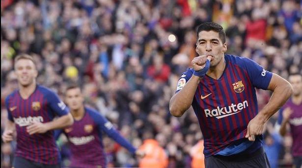 سواريز يمكن برشلونة من تقليص الفارق مع ريال مدريد
