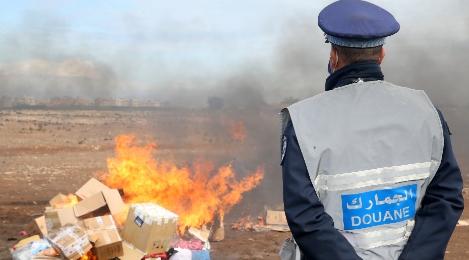 Casablanca : Destruction d'une quantité de drogue et de produits de contrebande