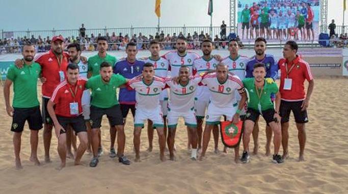 La sélection nationale de beach soccer en stage de préparation à Maâmora, du 22…