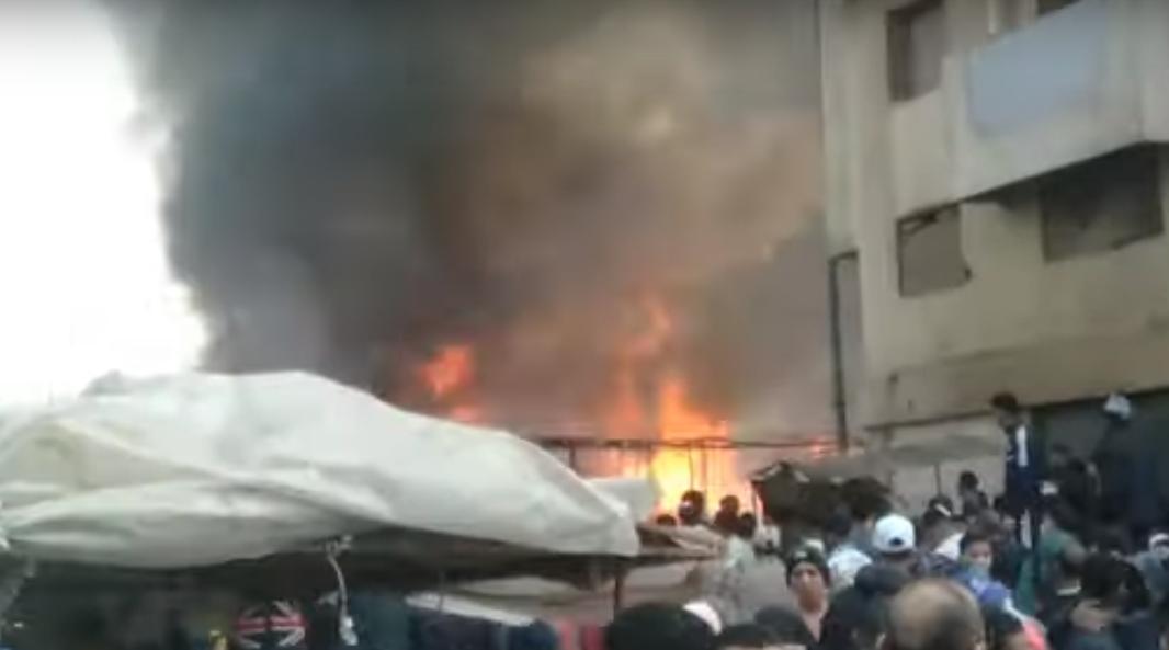 Casablanca : un violent incendie ravage souk Al-Massira (vidéo)