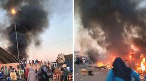 استنفار أمني بسبب حريق بسوق الجملة بمراكش