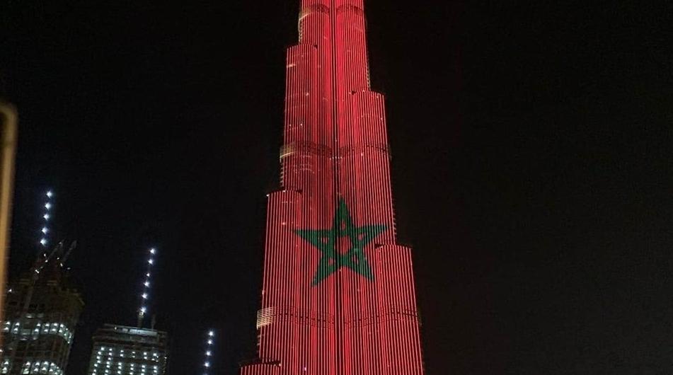 Fête du Trône : A Dubai, Burj Khalifa s'illumine aux couleurs du drapeau maroca…