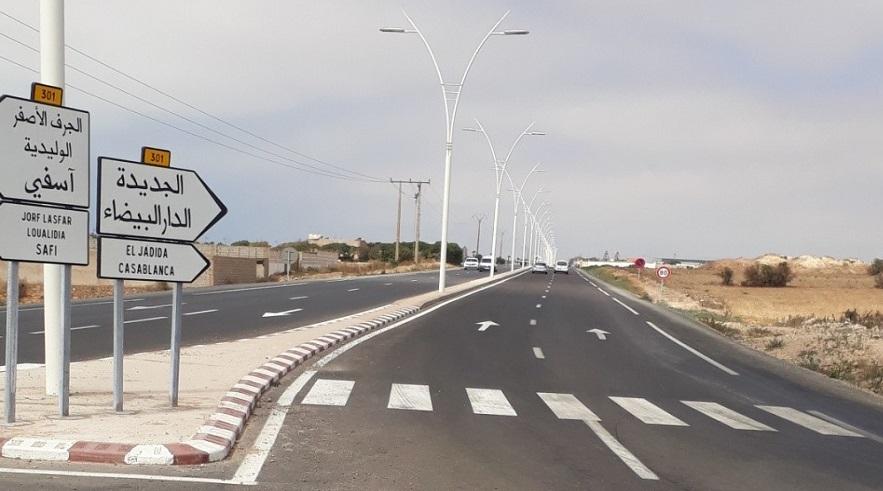 Achèvement des travaux de dédoublement de la RR 301 reliant El Jadida à Jorf La…