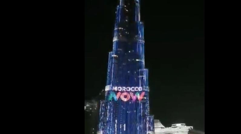 Projection éblouissante de la nouvelle marque "Morocco Now" sur Burj Khalifa à …